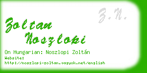 zoltan noszlopi business card