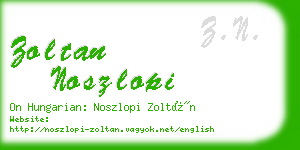 zoltan noszlopi business card